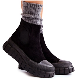 FB2 Moderne natikače na crnoj Jenna platformi crna