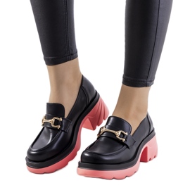 Crne brogove na ružičastim potplatima Korgal crna