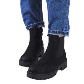 Crne Ecrin čizme od eko antilop kože crna