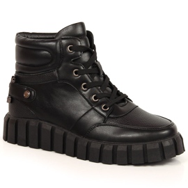 Ženska platformašica s crnim Potocki ukrasom crna