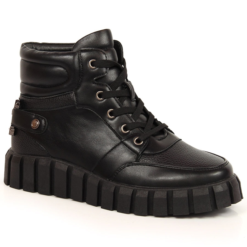 Ženska platformašica s crnim Potocki ukrasom crno