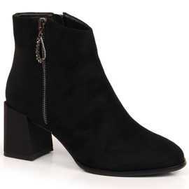 S.Barski Crne čizme od brušene kože S. Barski W OLI181 crno