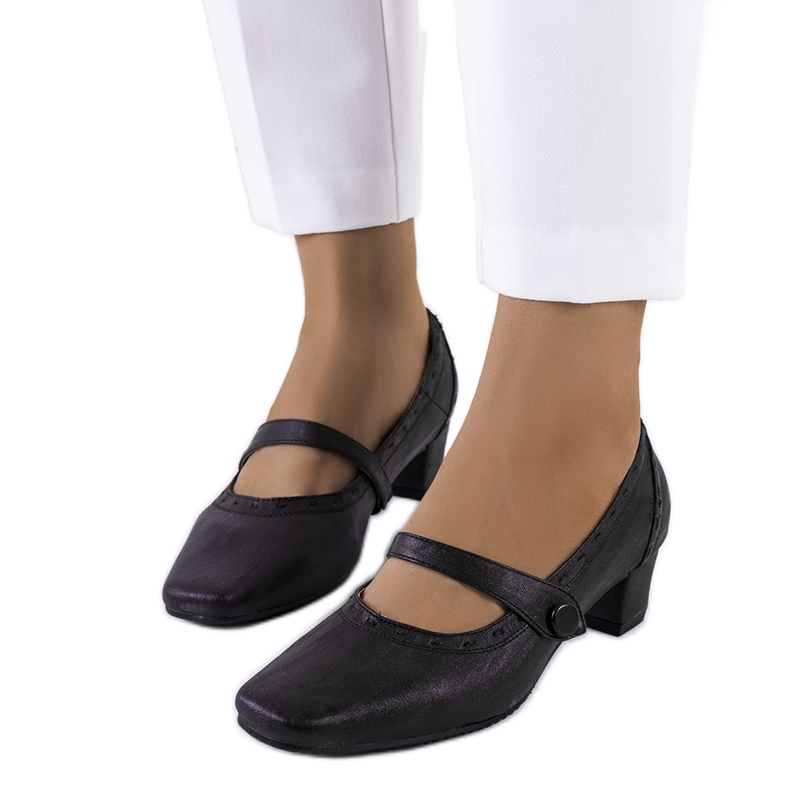 Tamno smeđe salonke s Cilka remenom smeđa