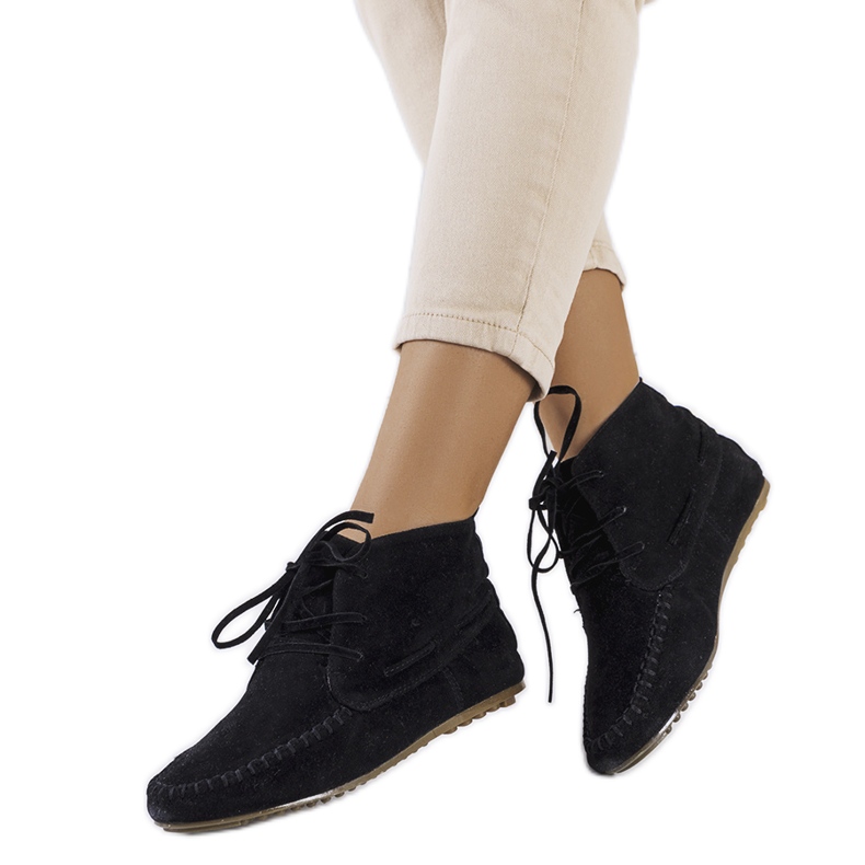 Crne Lalo čizme od eko antilop kože crno