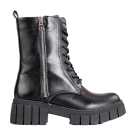 Shelovet čipkane ženske torbe na platformu crna