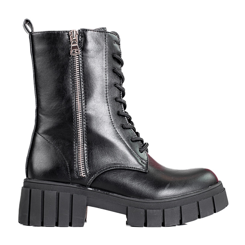 Shelovet čipkane ženske torbe na platformu crno