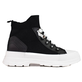 Ženske crne tenisice s visokim Shelovet gornjištem crna