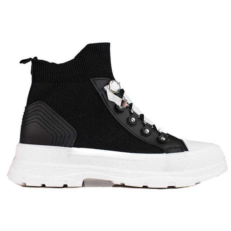 Ženske crne tenisice s visokim Shelovet gornjištem crno