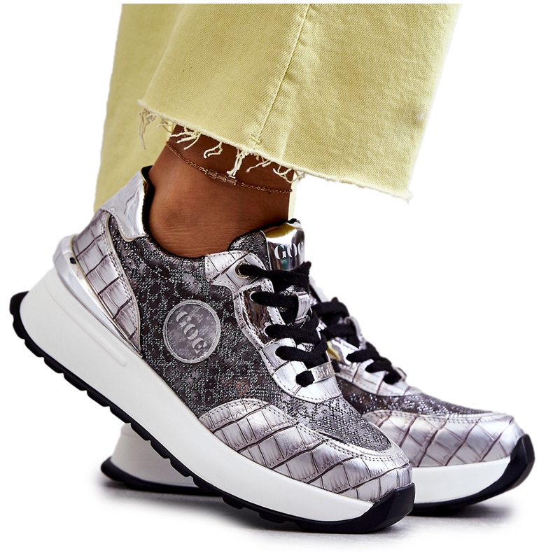 Ženske sportske cipele na Wedge GOE KK2N4083 srebrne srebro