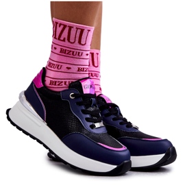 Ženske sportske cipele na Wedge GOE KK2N4081 crno-tamnoplave crna