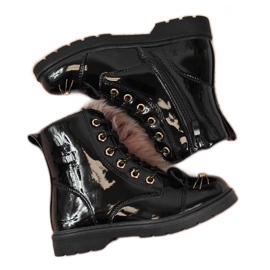 Crne Miss❤E izolirane čizme s ušima za djevojčice crna