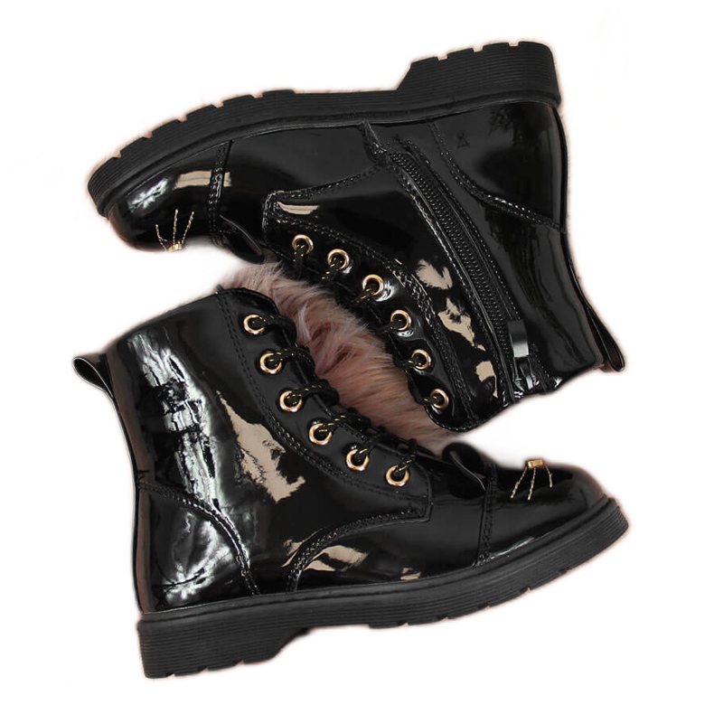 Crne Miss❤E izolirane čizme s ušima za djevojčice crno