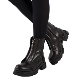 Smeđe čizme s ukrasnim Neal patentnim zatvaračem smeđa