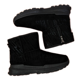 News Ženske crne čizme za snijeg od brušene kože NOVOSTI crno