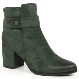 Ženske zelene tople čizme od brušene kože Laura La.Fi zelena