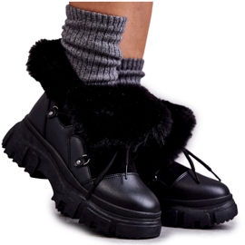 Crne crne tople čizme Charles crno