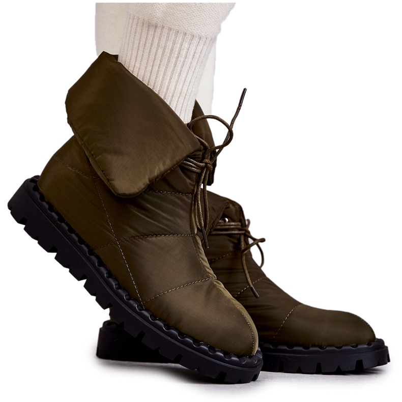 Ženske zelene Emelie čizme s izolacijom zelena