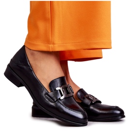 Vinceza Moderne kožne mokasine crni trine crna