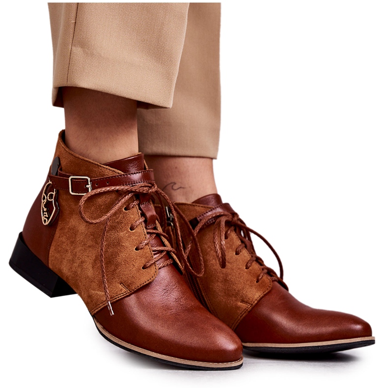 Ženske kožne čizme Maciejka 5743A-29 Smeđe smeđa