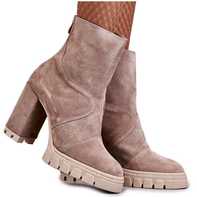 Antilop čizme na visoku petu Bež Elia