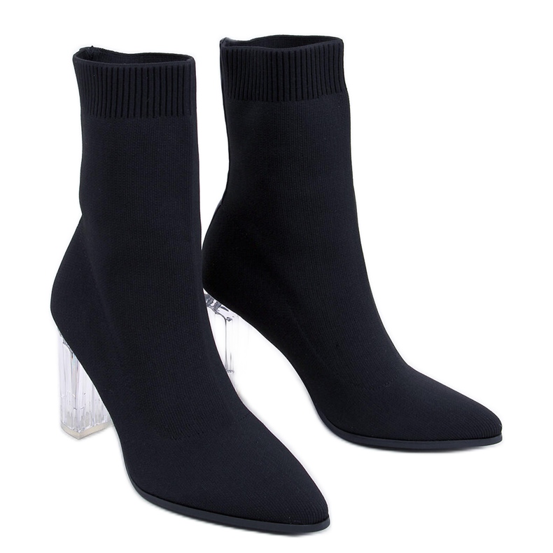 Gležnjače Carolyn Black na visoku petu crno