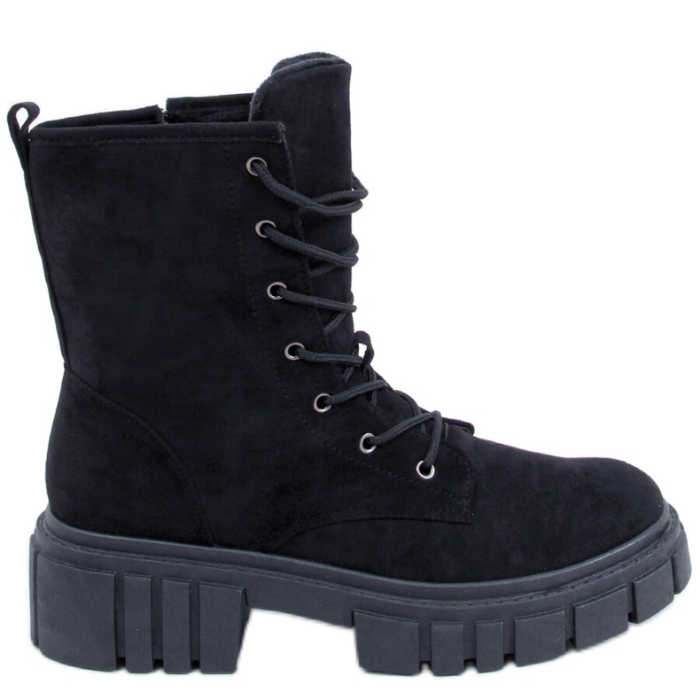 Kelis crne čizme na vezanje crno