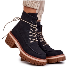 Modne ženske tople čizme crne Gerda crna