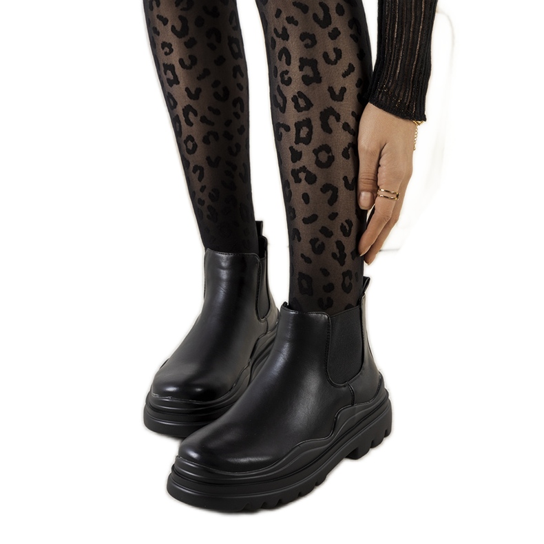 Crne čizme na Tausel platformi crno