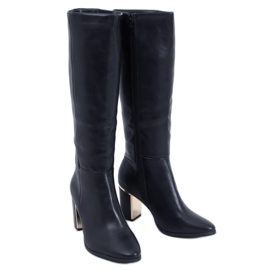 Leisha crne čizme na visoku petu crna