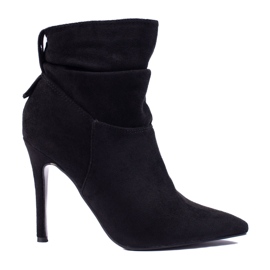 W. Potocki Elegantne ženske čizme na visoku potpeticu Potocki crna