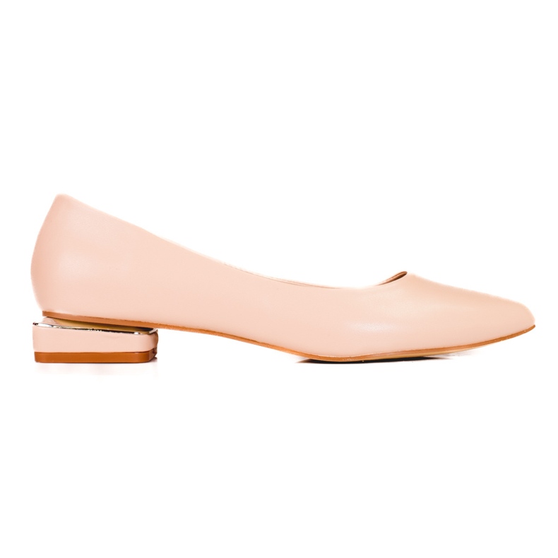 Ženske bež salonke na nisku petu Shelovet