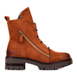 W. Potocki Potocki ženske torbe od brušene kože smeđa