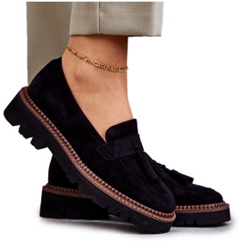 Vinceza Ženske cipele od brušene kože na crnoj Unni platformi crna