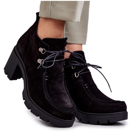 Ženske antilop čizme na vezanje crne Marianne crna