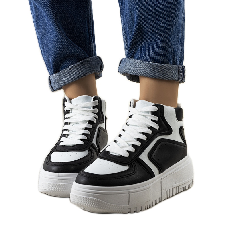 Crno-bijele Zetta tenisice do gležnja bijela