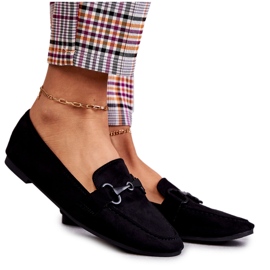 FB2 Mokasine od brušene kože s crnim Santi ukrasom crna