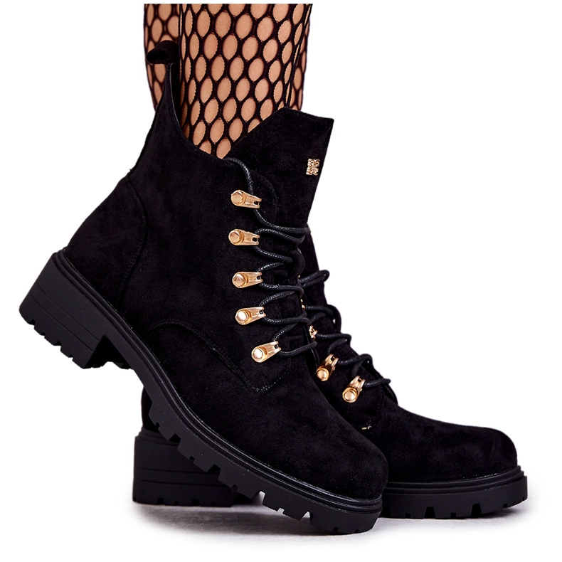 S.Barski Klasične ženske Telma čizme od antilop crne boje crno