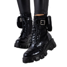 BM Crne čizme s vrećicom iz Adamsona crna