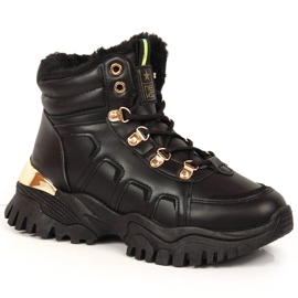 News Ženske čizme za snijeg s platformom i krznom crne NOVOSTI crna