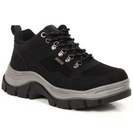 Ženske crne čizme s flisom Big Star KK274364 crno