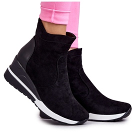 Vinceza Crne Rita tenisice na wedge crna