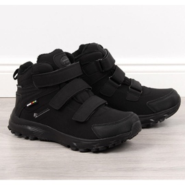 Muške vodootporne izolirane crne cipele za planinarenje American Club crna