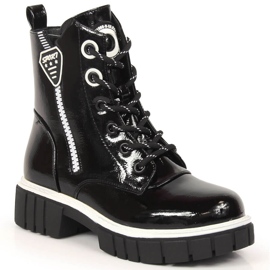 S.Barski Crne izolirane lakirane čizme za djevojčice S. Barskog crna