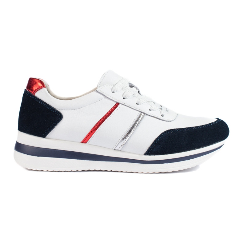 Ženske kožne tenisice na platformi Shelovet bijela