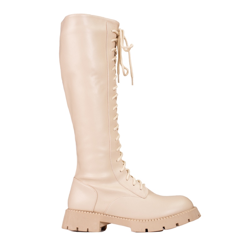 Visoke ženske torbe Shelovet bež boje na vezanje