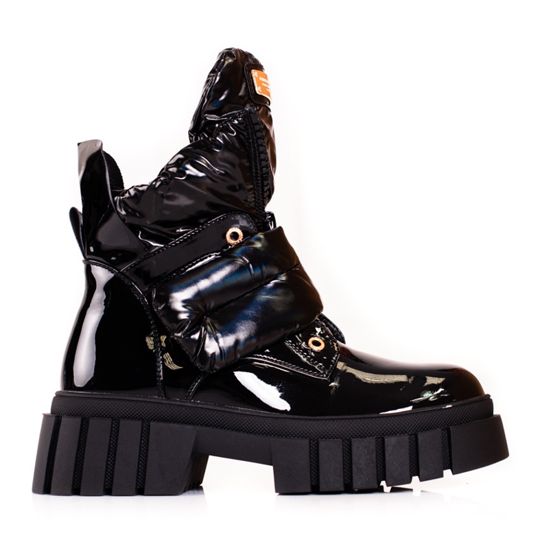 Ženske lakirane čizme na platformi Shelovet crno