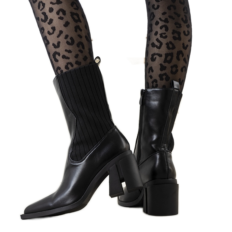 Alanna crne kaubojske čizme crno