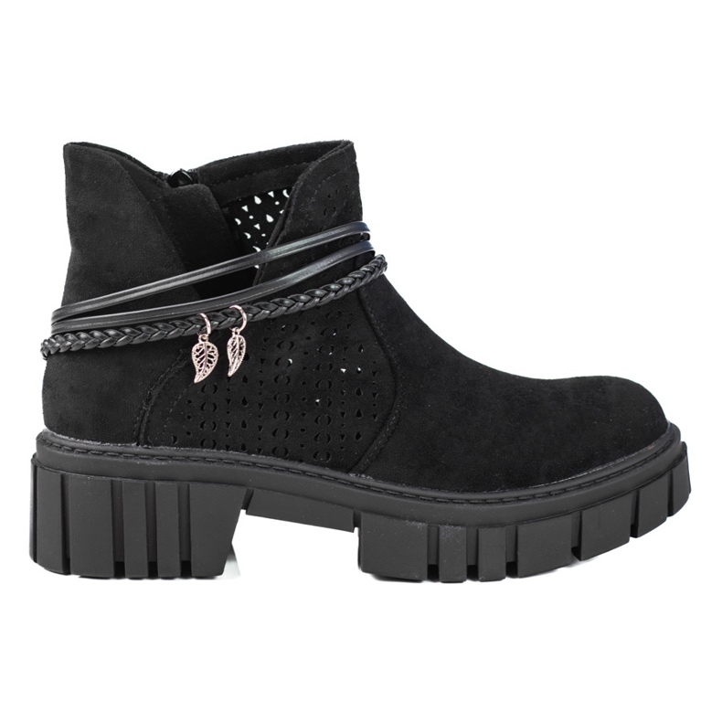 Ažur ženske čizme na platformi Shelovet crno