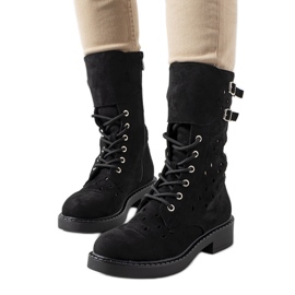 Crne ažurne Barkly čizme crna