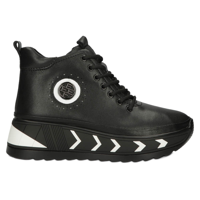 Kožne čizme na klin Filippo W PAW381 crno